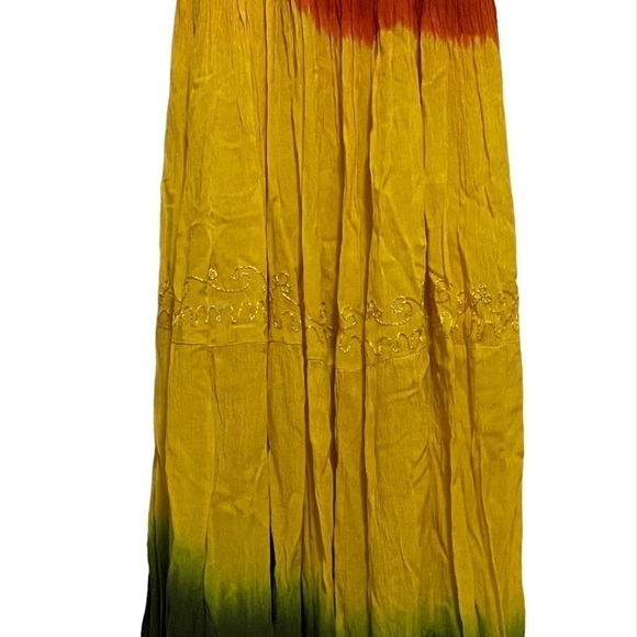 Tie Dye Maxi Boho Peasant Dress - Picture 3 of 8